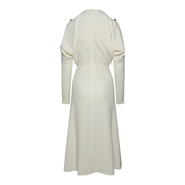 Long white dress with long sleeves                                                                                                                     VICTORIA BECKHAM