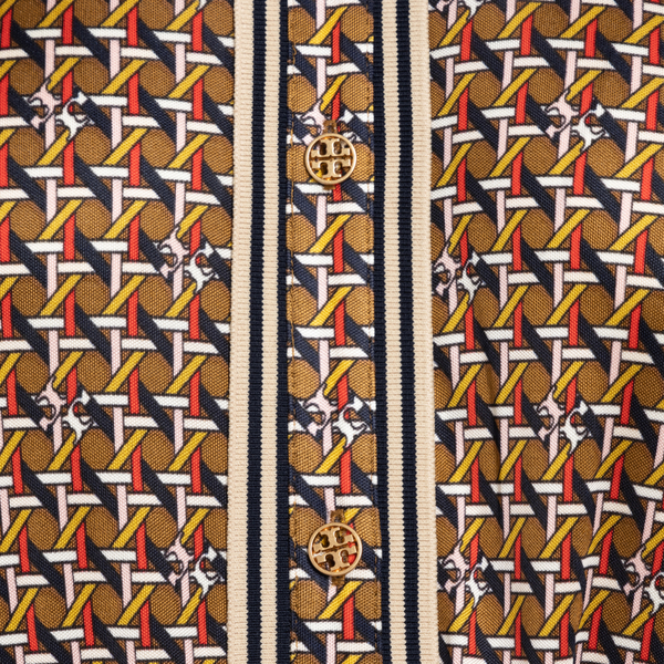 Long dress with geometric pattern Tory Burch | Ratti Boutique