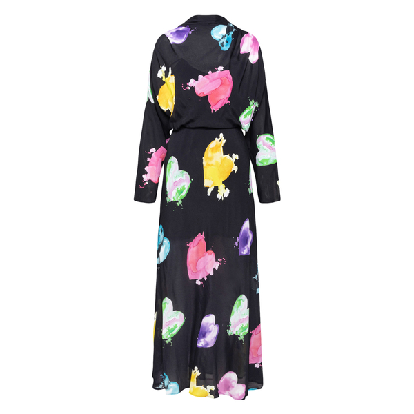 Long black dress with hearts                                                                                                                          Msgm 3241MDA148 front