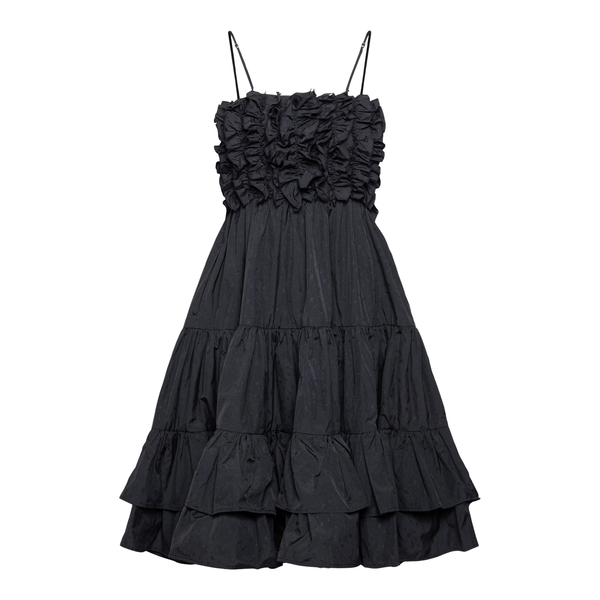 Short black dress with ruffles                                                                                                                        Msgm 3241MDA142 back
