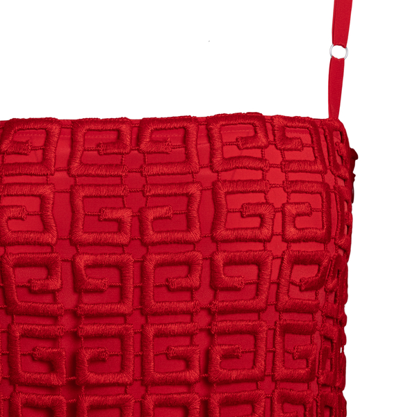 Mini abito rosso con pattern logo                                                                                                                      GIVENCHY GIVENCHY