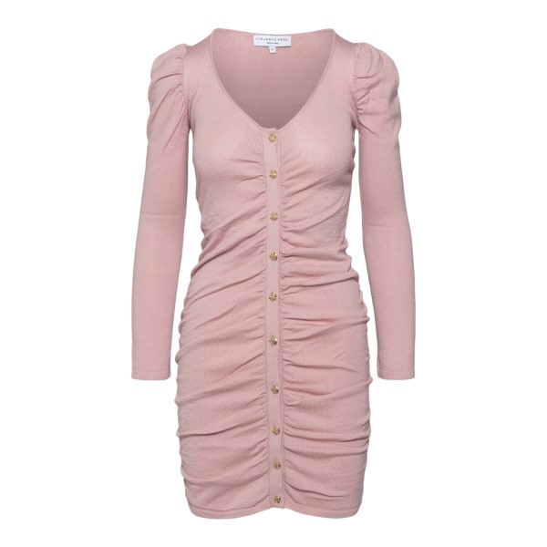 Short pink dress with curls                                                                                                                            VIOLANTE NESSI