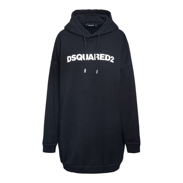 Short sweatshirt dress with brand name                                                                                                                 DSQUARED2