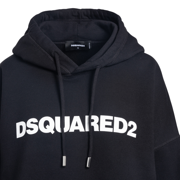 Short sweatshirt dress with brand name                                                                                                                 DSQUARED2
