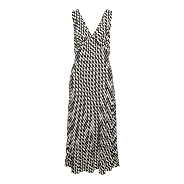 Two-tone dress with geometric pattern                                                                                                                 Rixo SANDRINE back