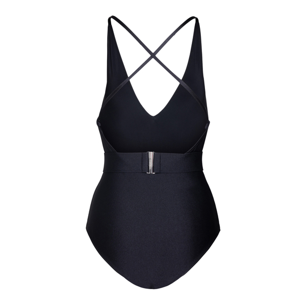 One-piece swimsuit with belt at the waist                                                                                                              GUCCI