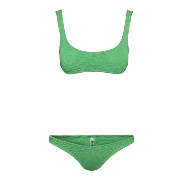 Emerald green bikini in curled texture Reina Olga | Ratti Boutique