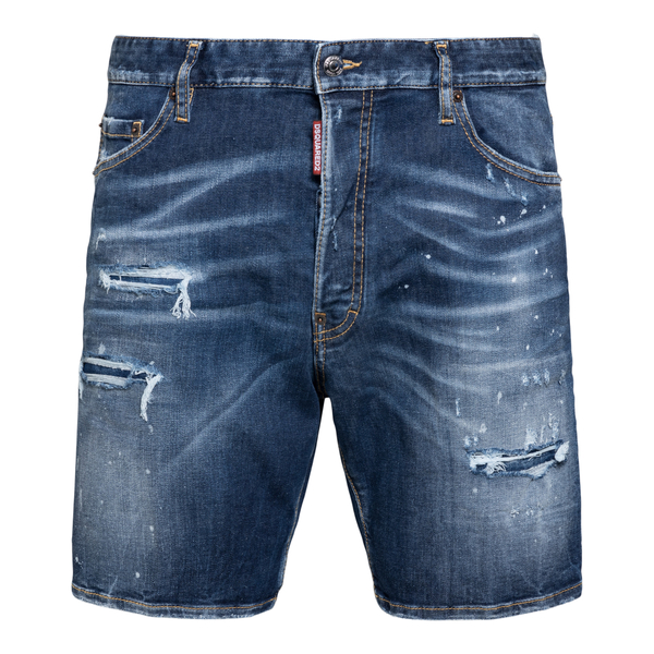 Denim shorts with rips                                                                                                                                Dsquared2 S74MU0684 back