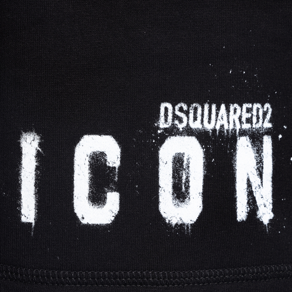 Black shorts with logo print                                                                                                                           DSQUARED2