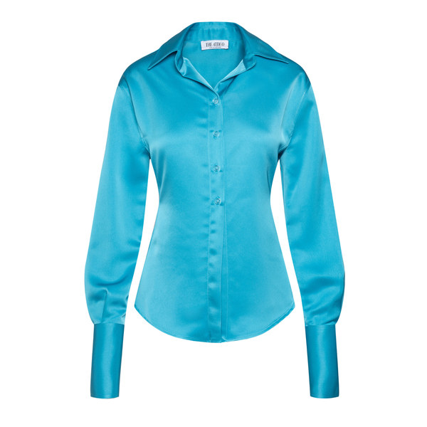 Light blue shirt with wide cuffs                                                                                                                      The Attico 221WCT79 back