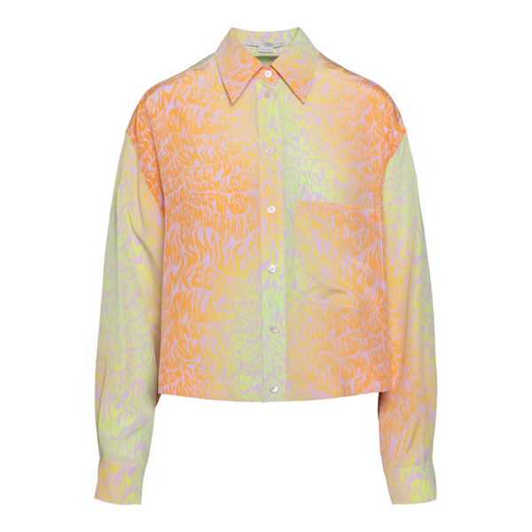Cropped patterned shirt                                                                                                                               Stella Mccartney 604237 back