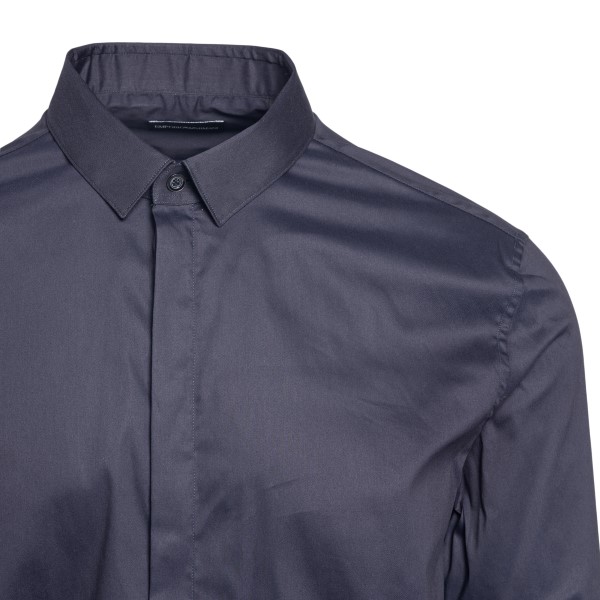 Classic shirt in dark blue                                                                                                                             EMPORIO ARMANI