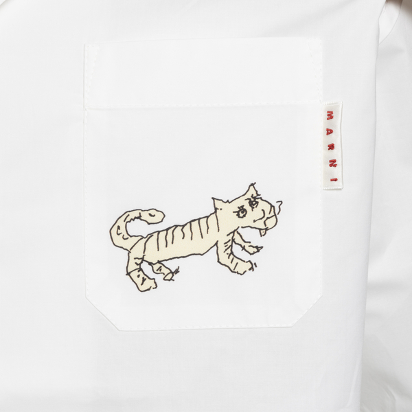 White shirt with prints                                                                                                                                MARNI