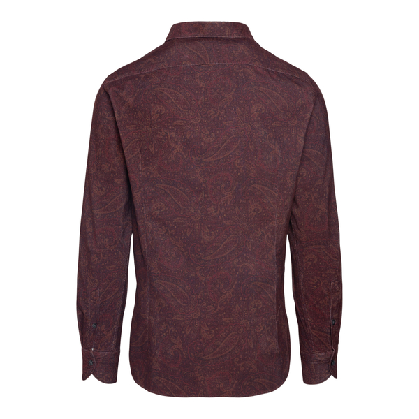 Red paisley pattern shirt                                                                                                                              TINTORIA MATTEI