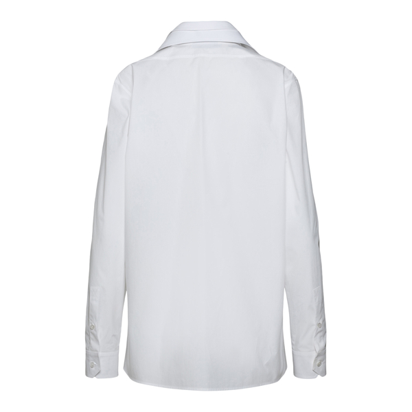 Camicia bianca con doppio colletto                                                                                                                     davanti
