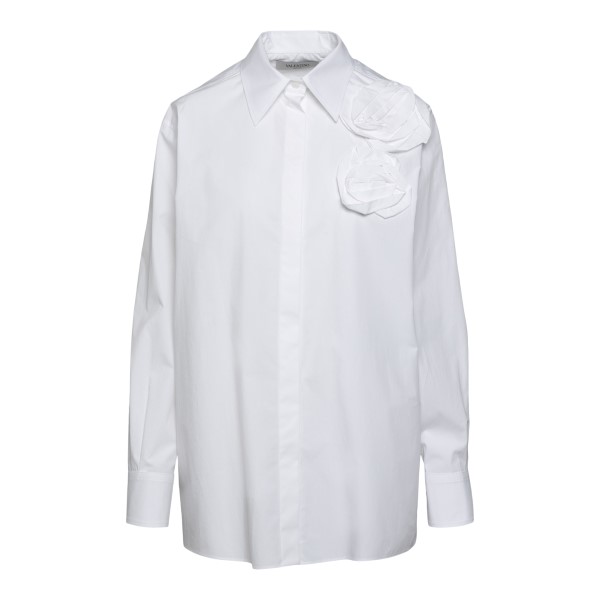 Camicia bianca con applicazioni a fiore                                                                                                                VALENTINO VALENTINO