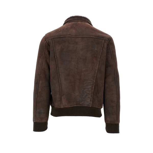 'Hutch' waxed shearling bomber jacket Dacute | Ratti Boutique
