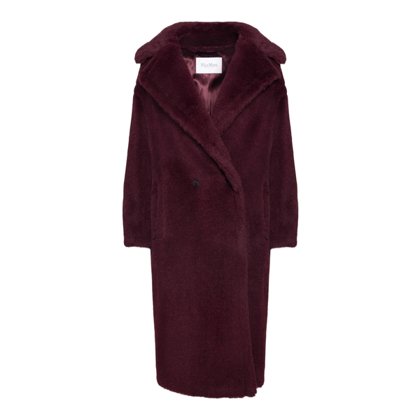 Soft burgundy fur effect coat Max Mara | Ratti Boutique