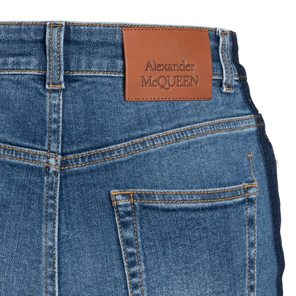 Jeans blu svasati con dettagli a contrasto                                                                                                             ALEXANDER MCQUEEN ALEXANDER MCQUEEN
