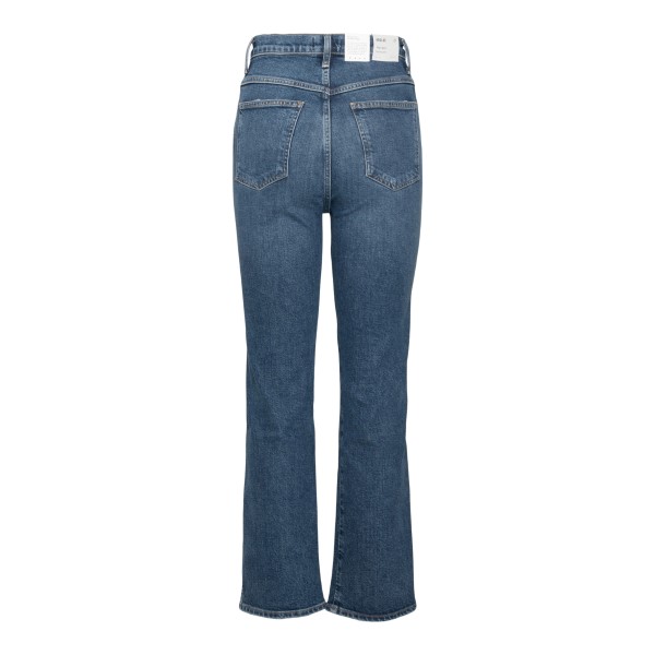 High-waisted flared blue jeans                                                                                                                         AGOLDE                                            