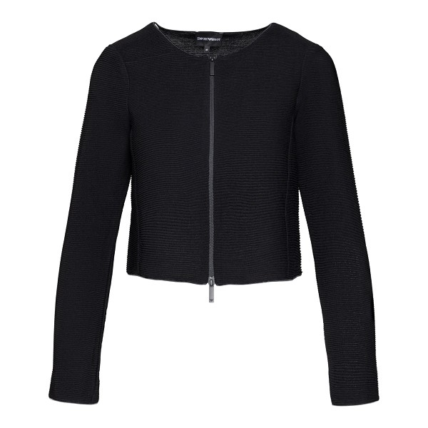 Barrè jersey full-zip bolero jacket Emporio Armani | Ratti Boutique