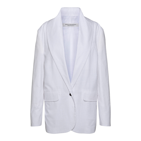 White blazer with shawl lapels                                                                                                                        Philosophy 0505 back