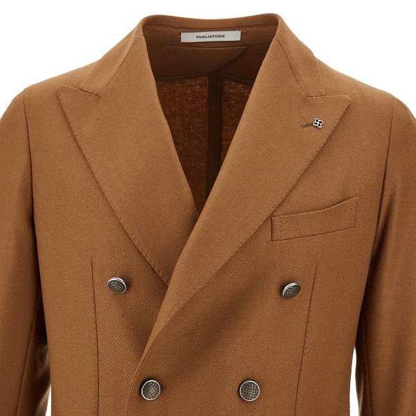 Wool and cashmere double-breasted blazer Tagliatore