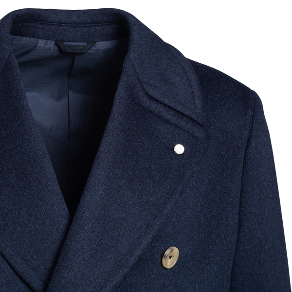 Blue coat with double-breasted closure                                                                                                                 LUBIAM                                            