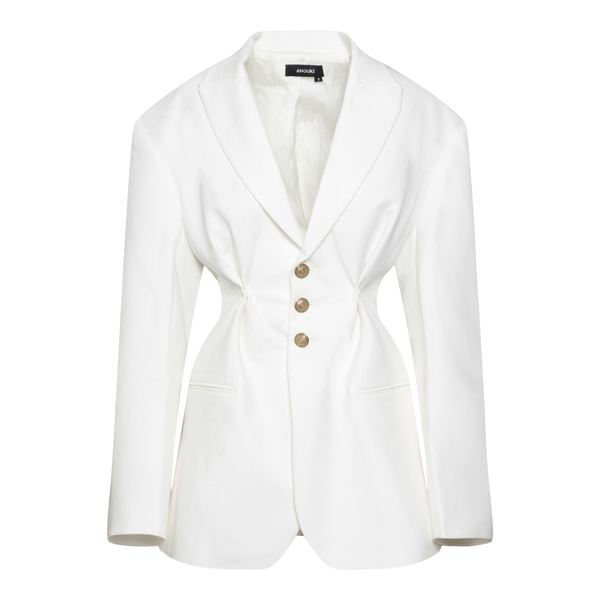 White fitted blazer Anouki | Ratti Boutique