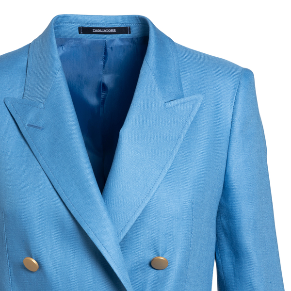 Double-breasted blue blazer                                                                                                                            TAGLIATORE                                        