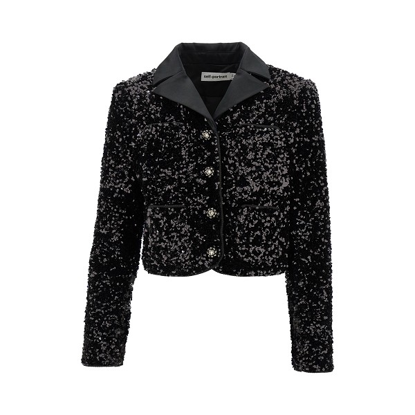 Sequinned cropped jacket Self Portrait | Ratti Boutique