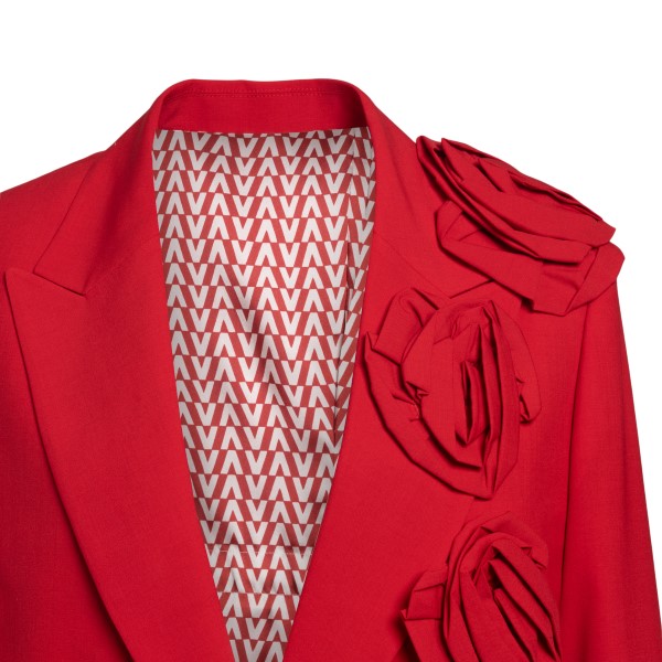 Red blazer with flower application                                                                                                                     VALENTINO                                         