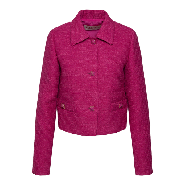 Fuchsia jacket with pointed buttons                                                                                                                   Valentino XB3CE2Q0 front