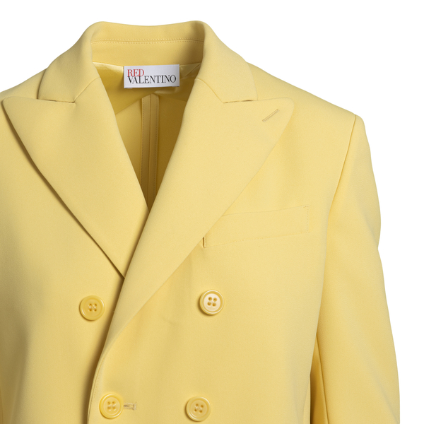 Double-breasted yellow blazer                                                                                                                          RED VALENTINO                                     