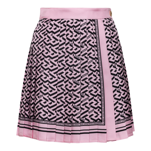 Short pink pleated skirt                                                                                                                              Versace 1003974 back