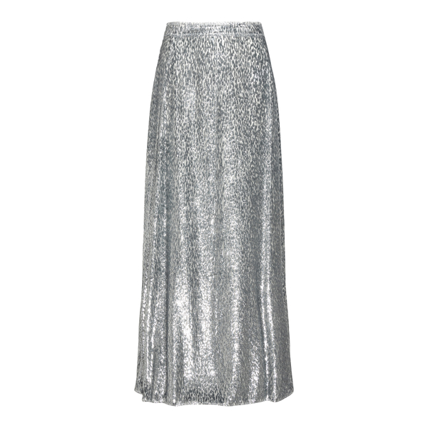Long silver skirt                                                                                                                                     Paco Rabanne 21ACJU231 front