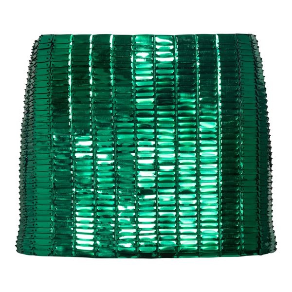 Metallic green mini skirt                                                                                                                             The Attico 221WCS87 front