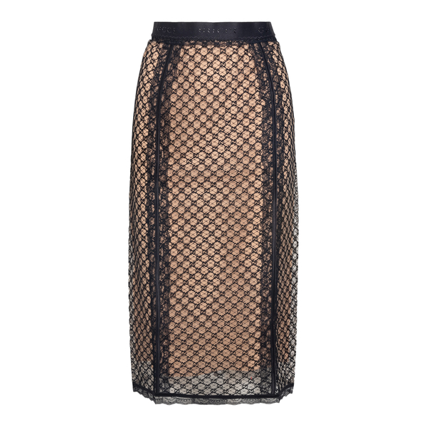 Embroidered mesh pencil skirt                                                                                                                         Gucci 678193 back