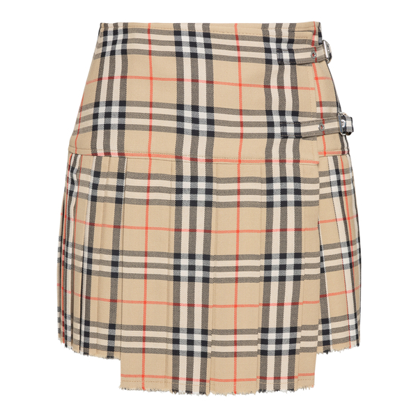 Beige tartan mini skirt                                                                                                                               Burberry 8025832 back