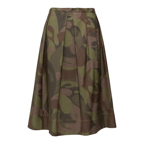 Green camouflage midi skirt                                                                                                                           Marni GOMA0420A2 back