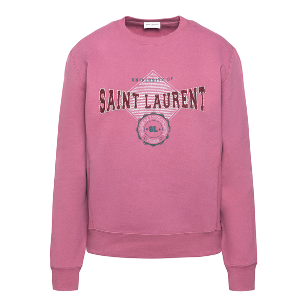 Felpa rosa con nome brand                                                                                                                              SAINT LAURENT SAINT LAURENT