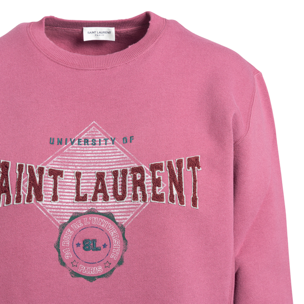 Felpa rosa con nome brand                                                                                                                              SAINT LAURENT SAINT LAURENT