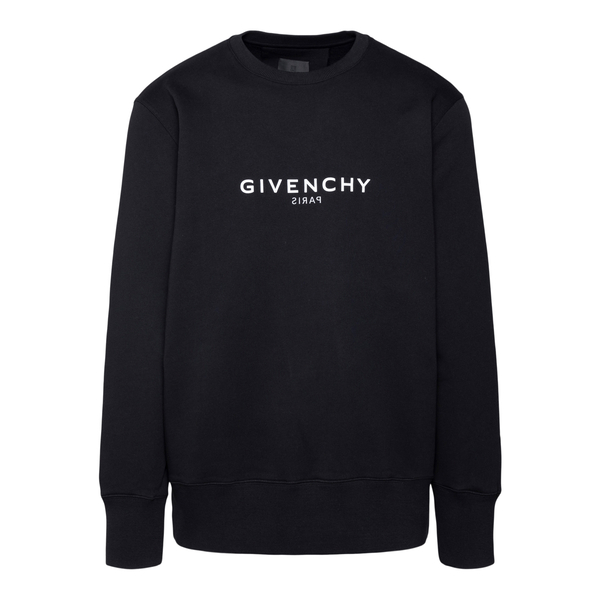 Black sweatshirt with brand name                                                                                                                      Givenchy BMJ0CB front
