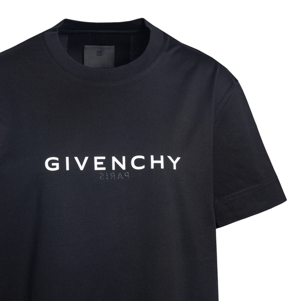 T-shirt nera con stampa nome brand                                                                                                                     GIVENCHY                                           GIVENCHY                                          