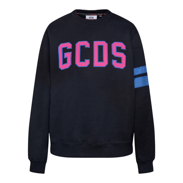 Felpa nera con nome brand in rosa                                                                                                                      GCDS GCDS