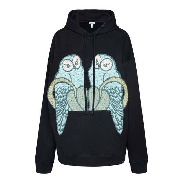Black sweatshirt with owl embroidery                                                                                                                   LOEWE                                             
