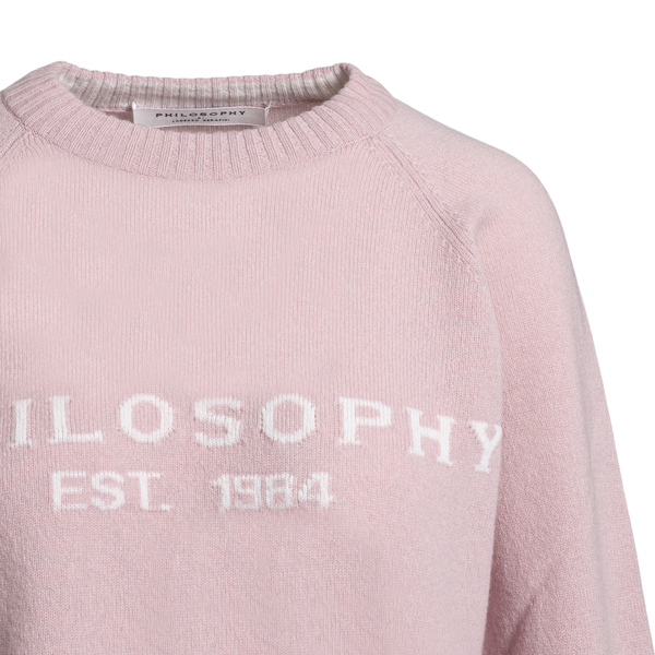 Maglione rosa con nome brand                                                                                                                           PHILOSOPHY                                         PHILOSOPHY                                        