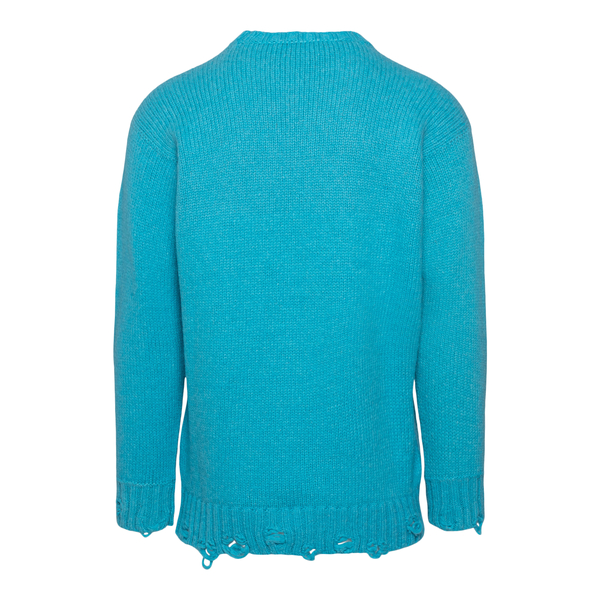 Light blue sweater with worn effect                                                                                                                    MAISON FLANEUR
