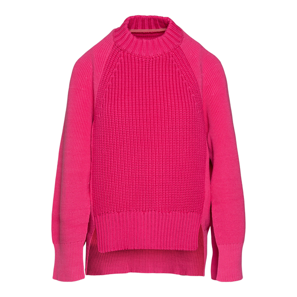 Fuchsia sweater with slits                                                                                                                            Sacai 2205922 back