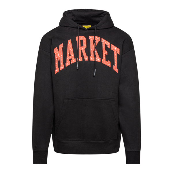 Black sweatshirt with brand name and hood                                                                                                             Market 397000194 back